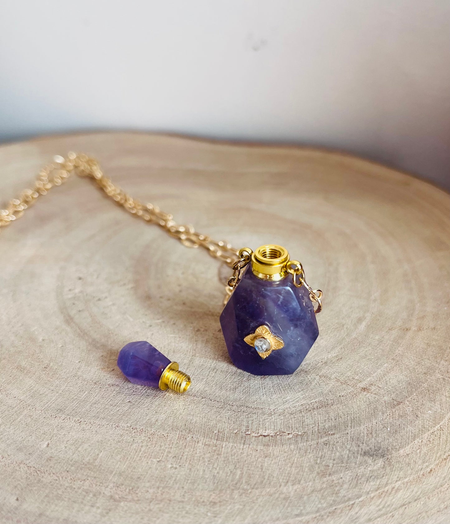 Collier fiole Améthyste