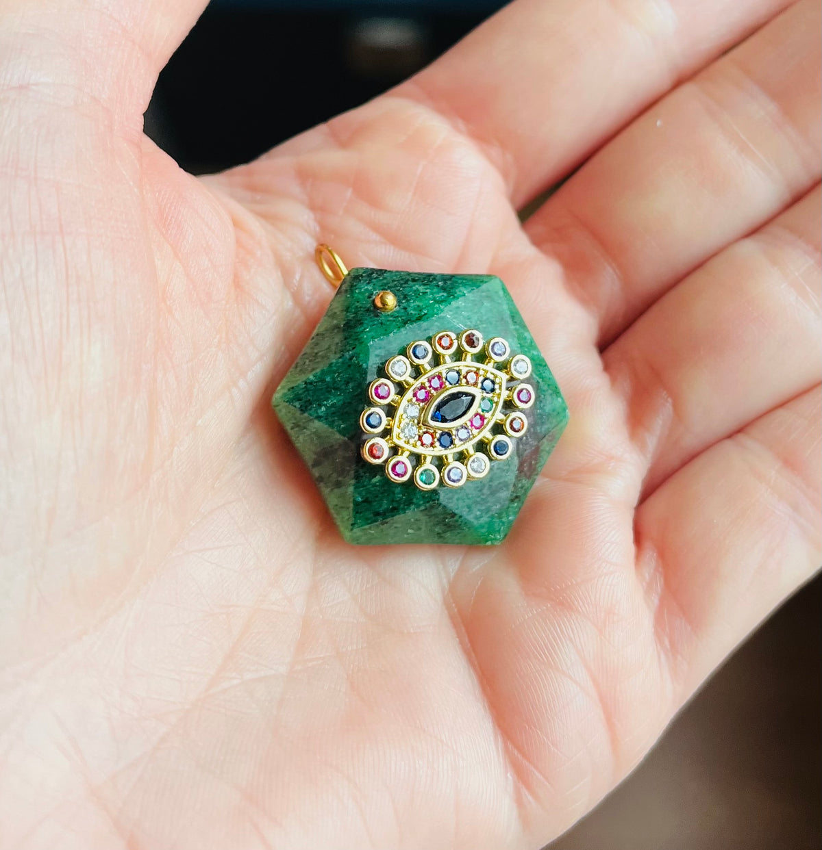 Pendentif grigri Rubis Zoisite