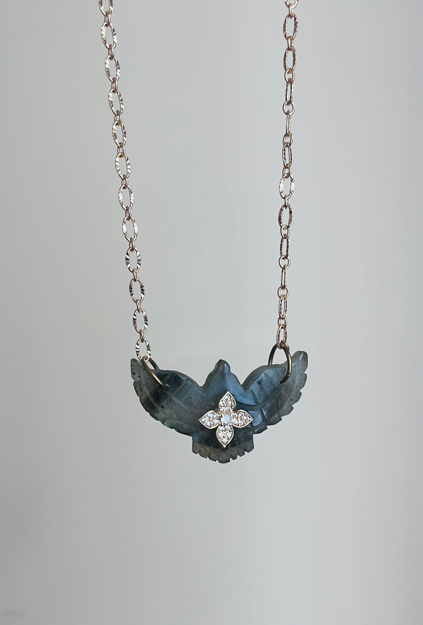 Collier sautoir phœnix Labradorite