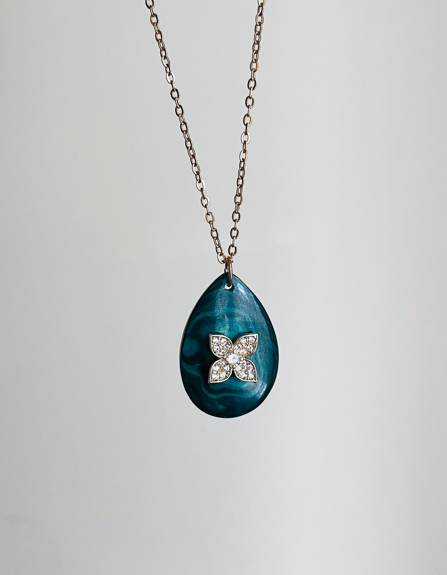 Collier sautoir Malachite