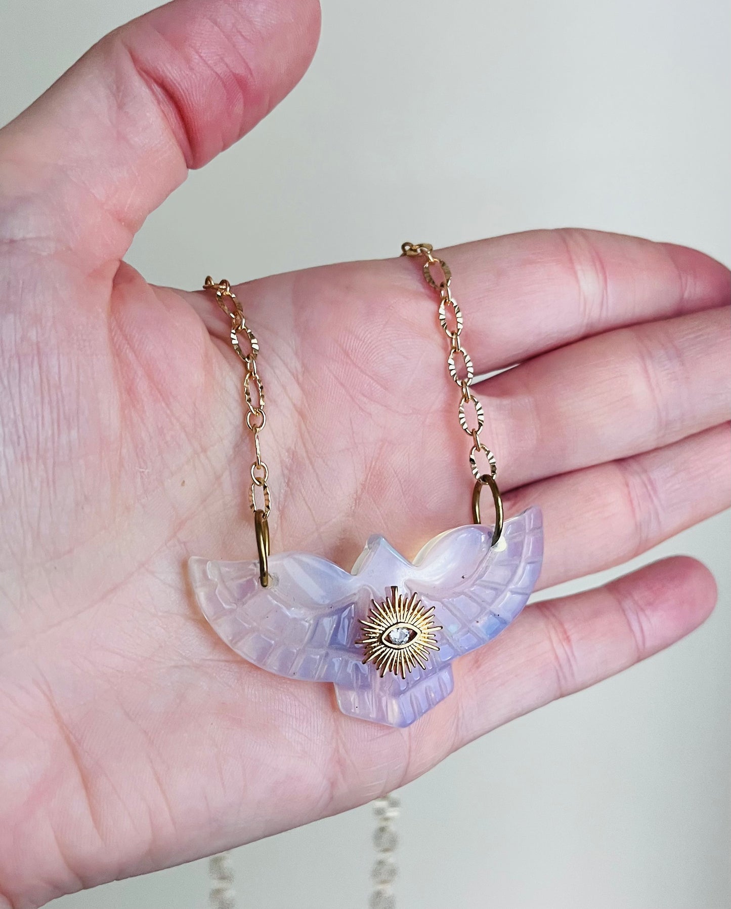 Sautoir Talisman Phœnix Opalite