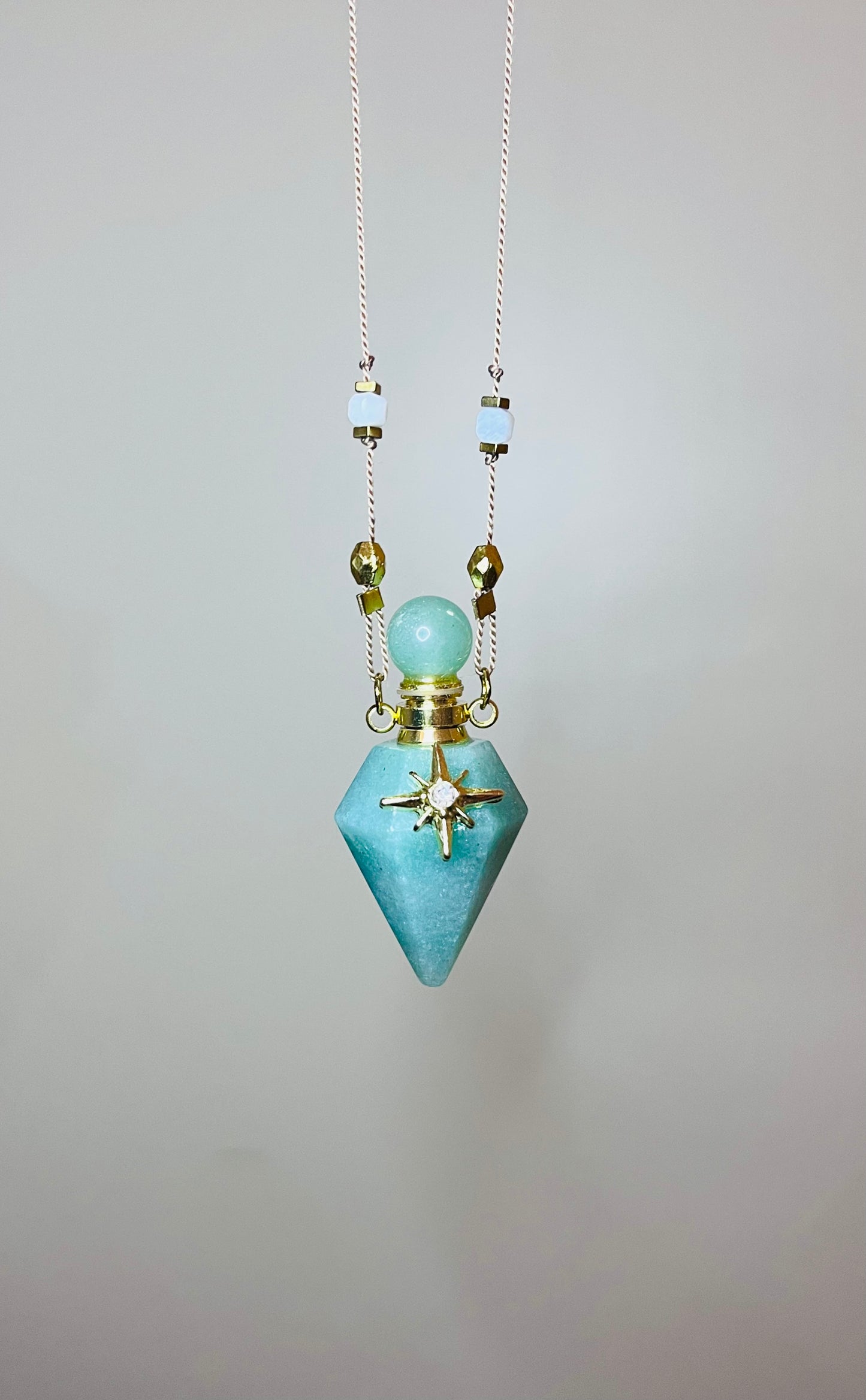 Collier talisman fiole Aventurine