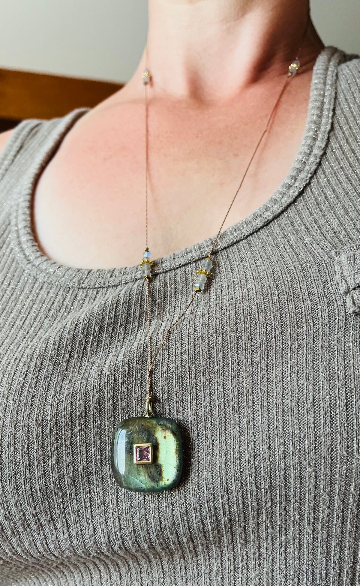Sautoir talisman Labradorite