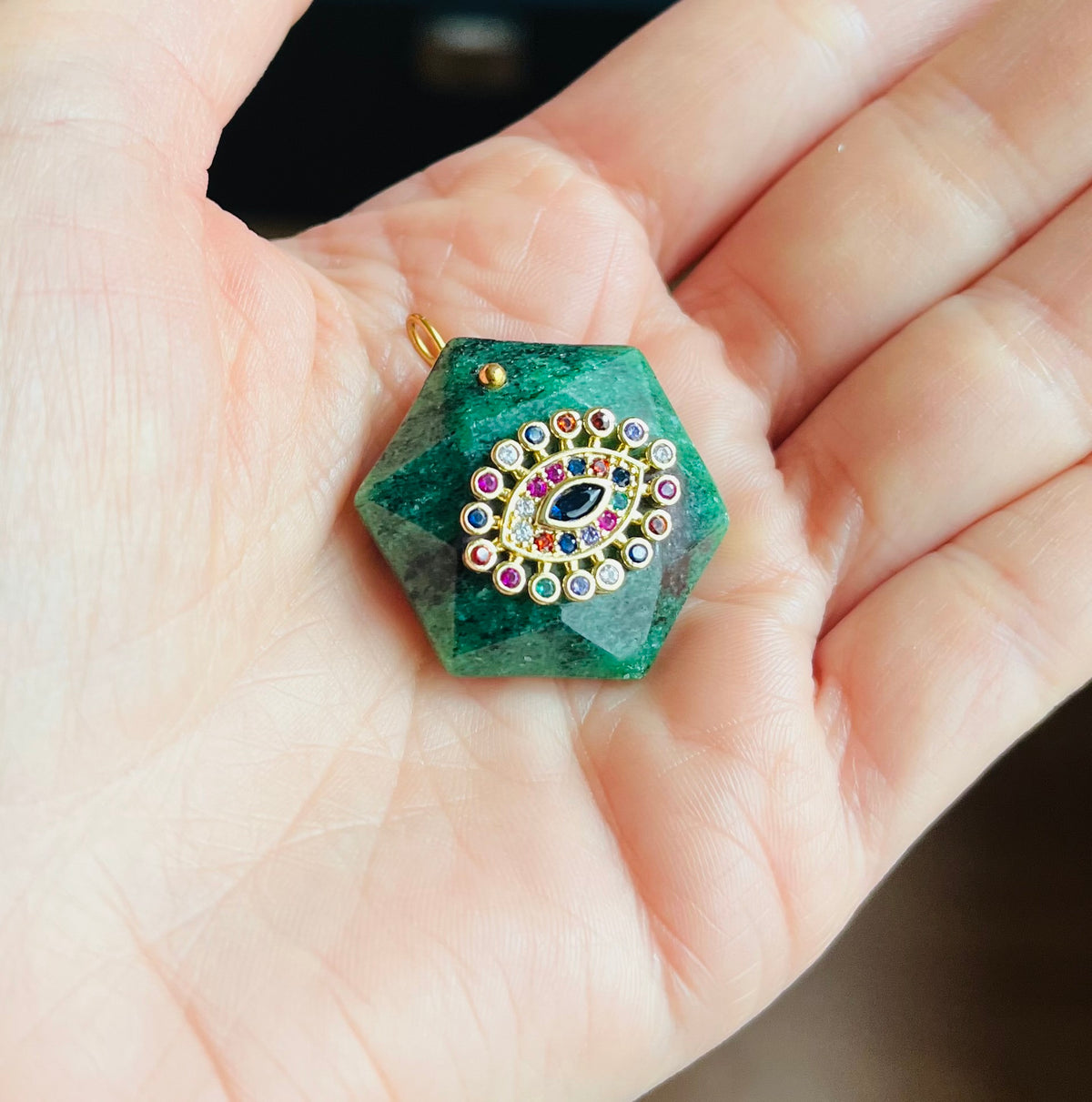 Pendentif grigri Rubis Zoisite