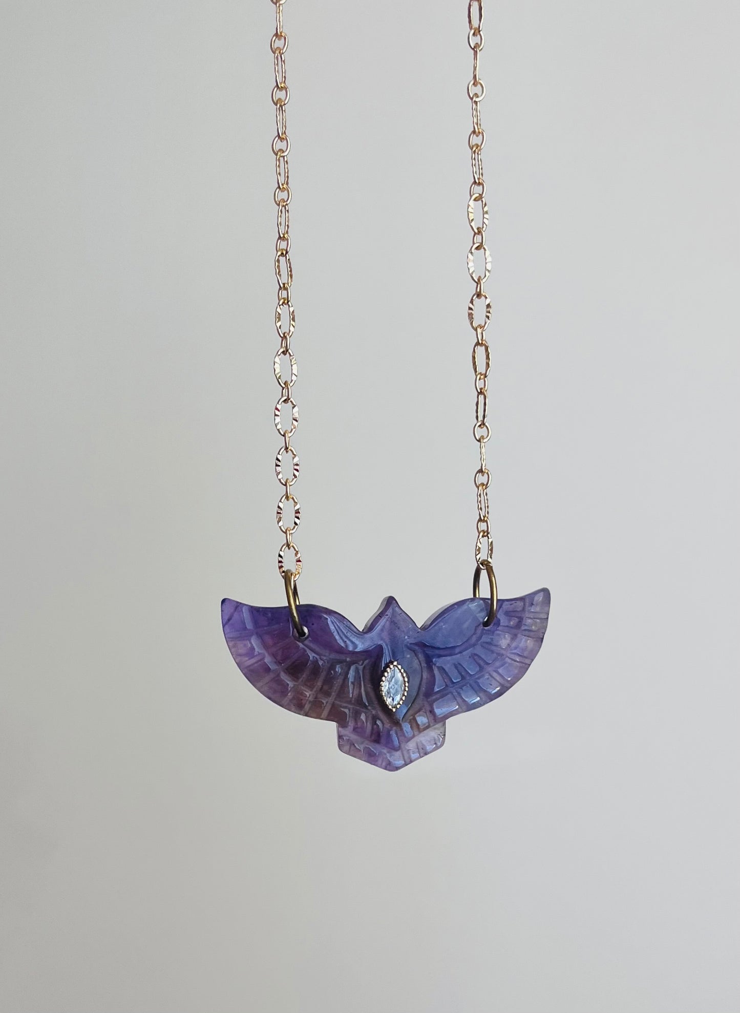 Collier sautoir phœnix Améthyste