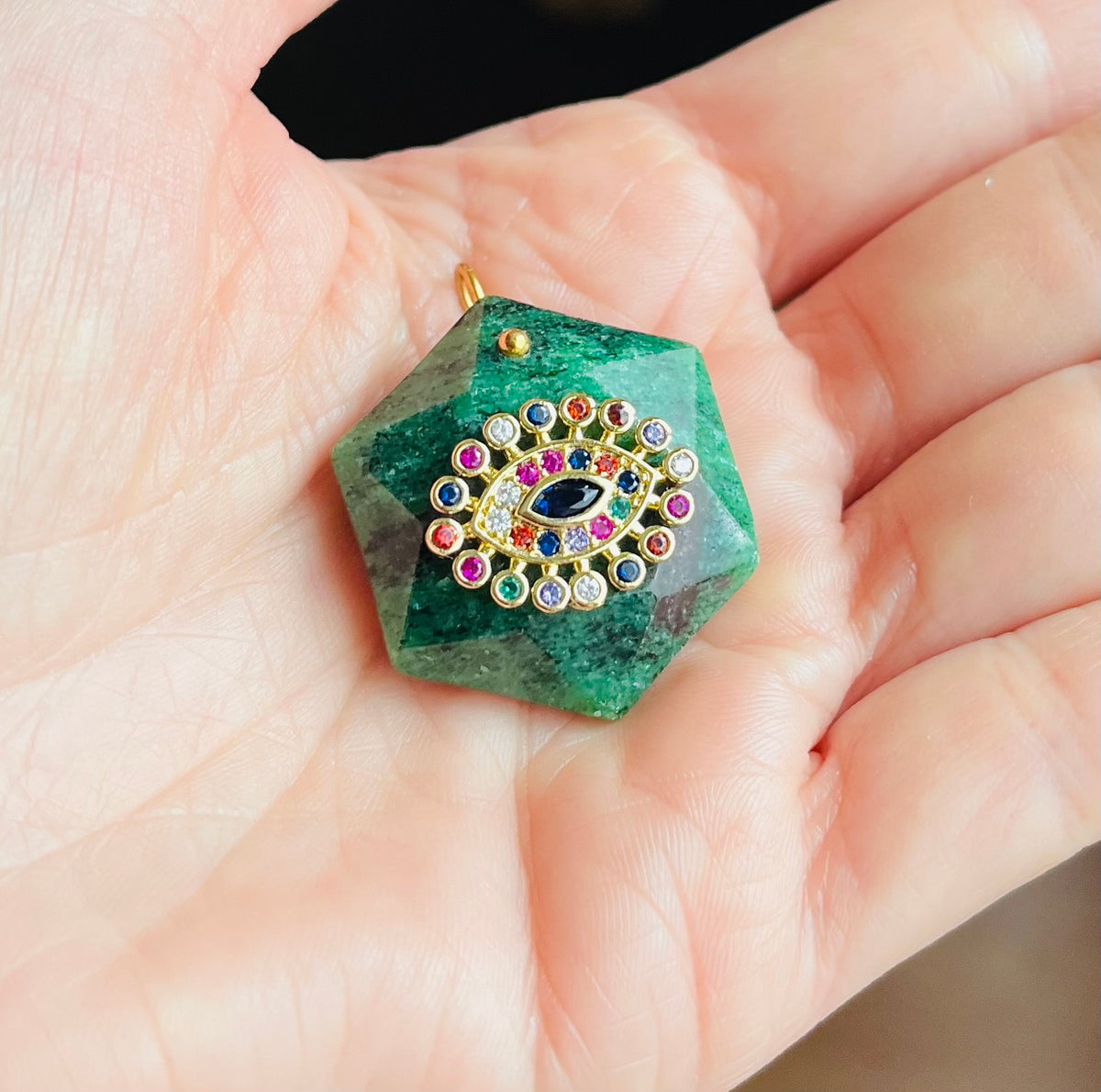 Pendentif grigri Rubis Zoisite