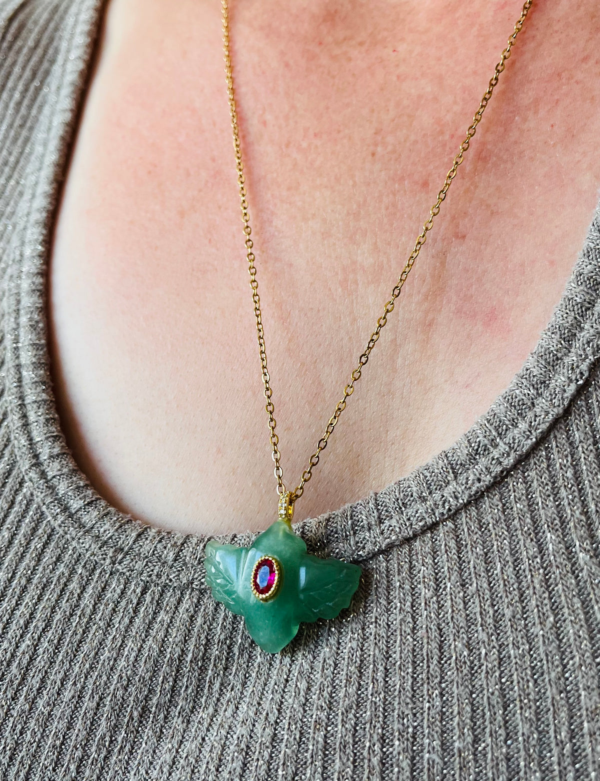 Sautoir talisman Aventurine
