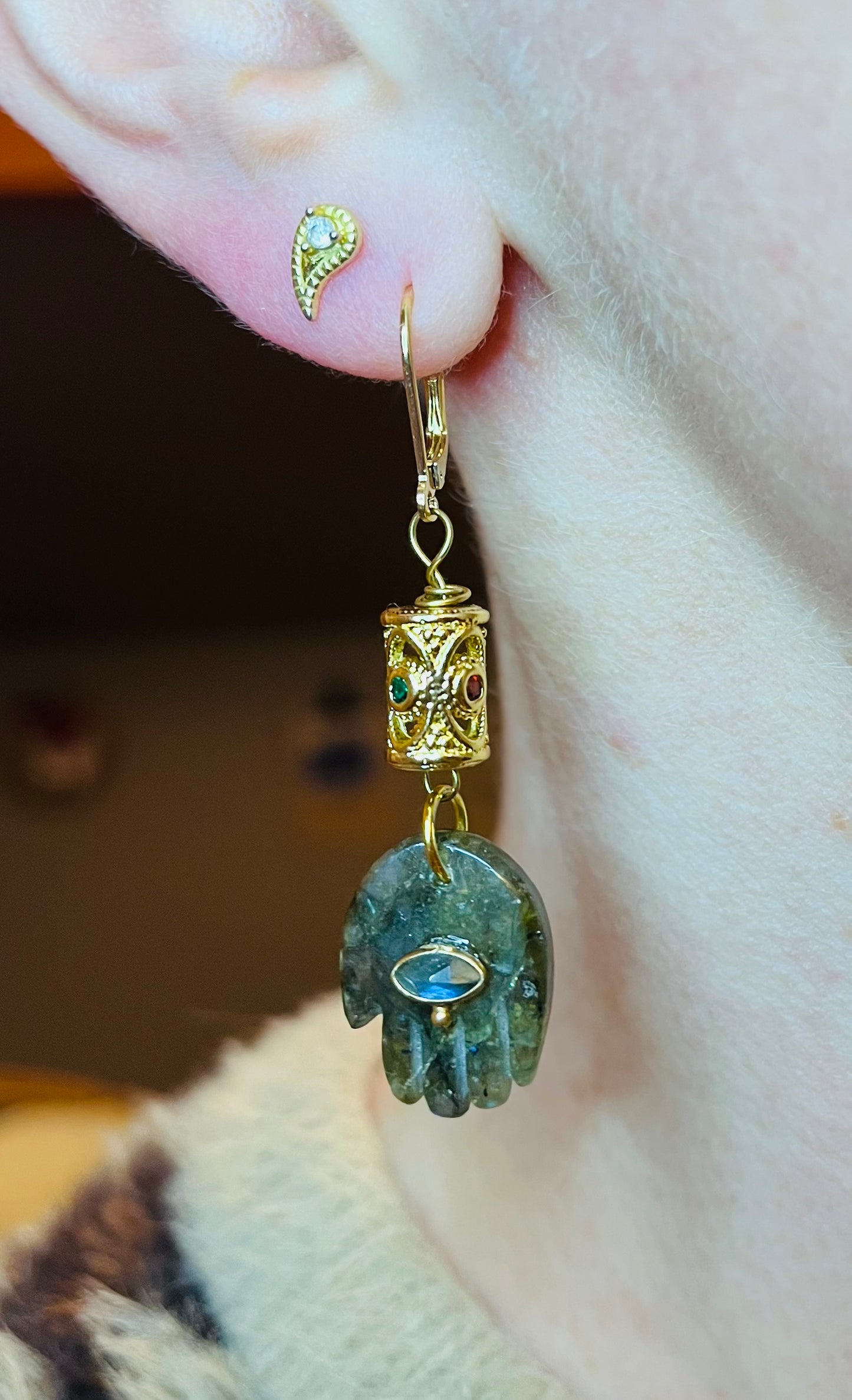 Mono loop grigri hand Labradorite