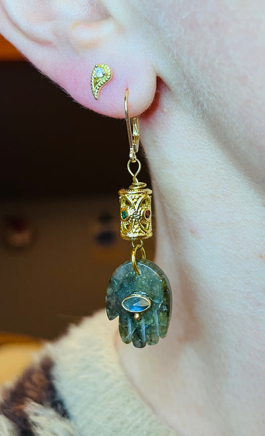 Mono loop grigri hand Labradorite