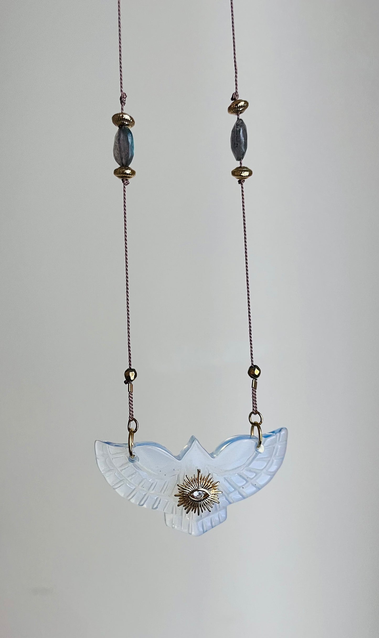 Collier sautoir phœnix Opalite