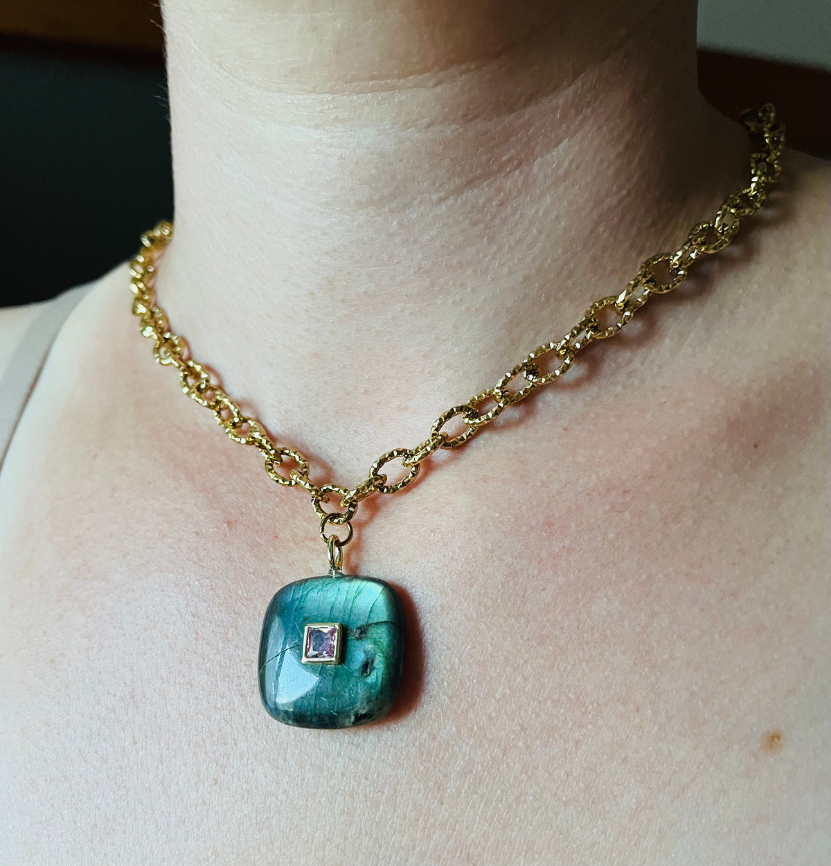 Collier Talisman Labradorite