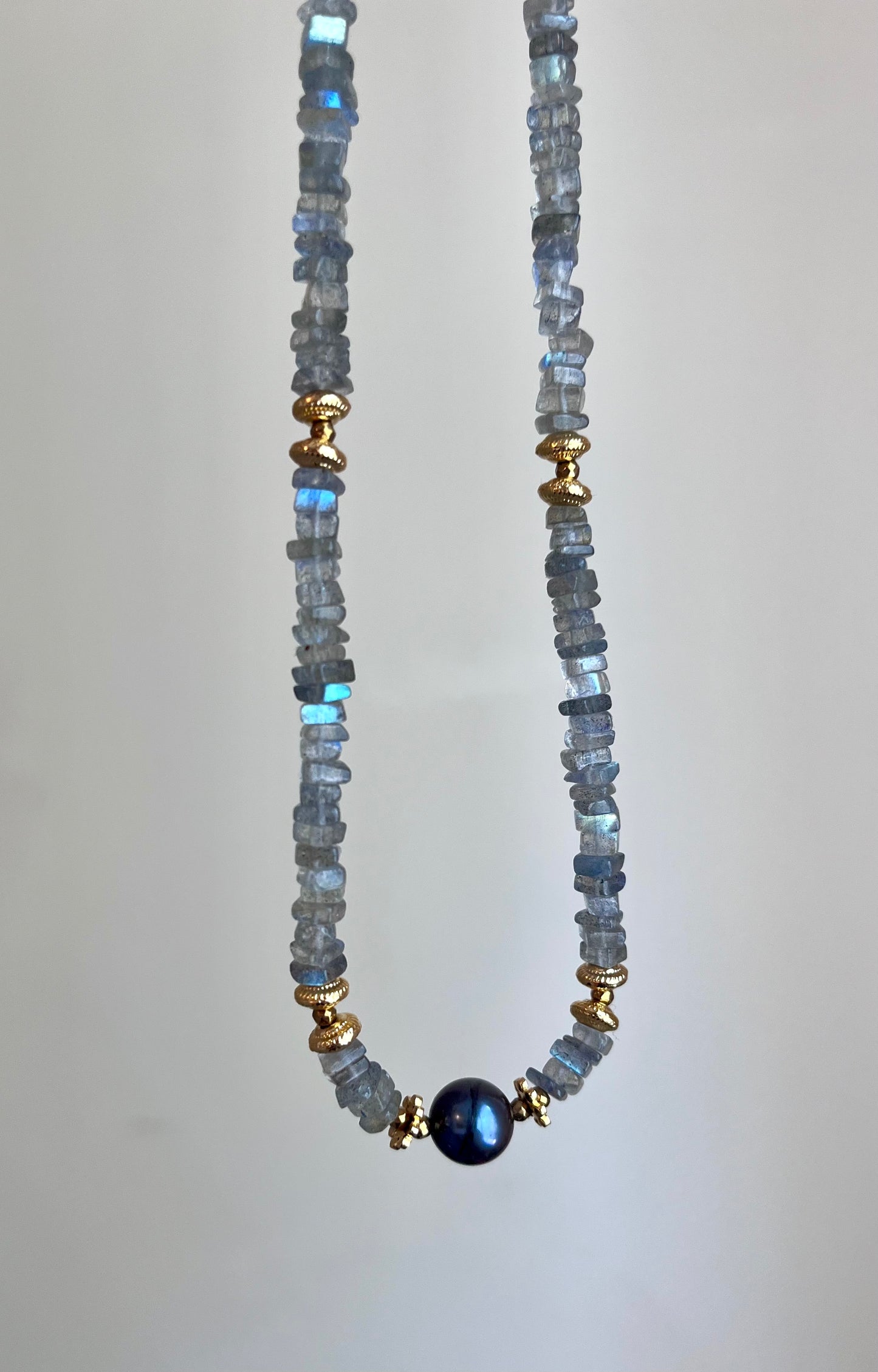 Collier Labradorite et Perle d’eau douce