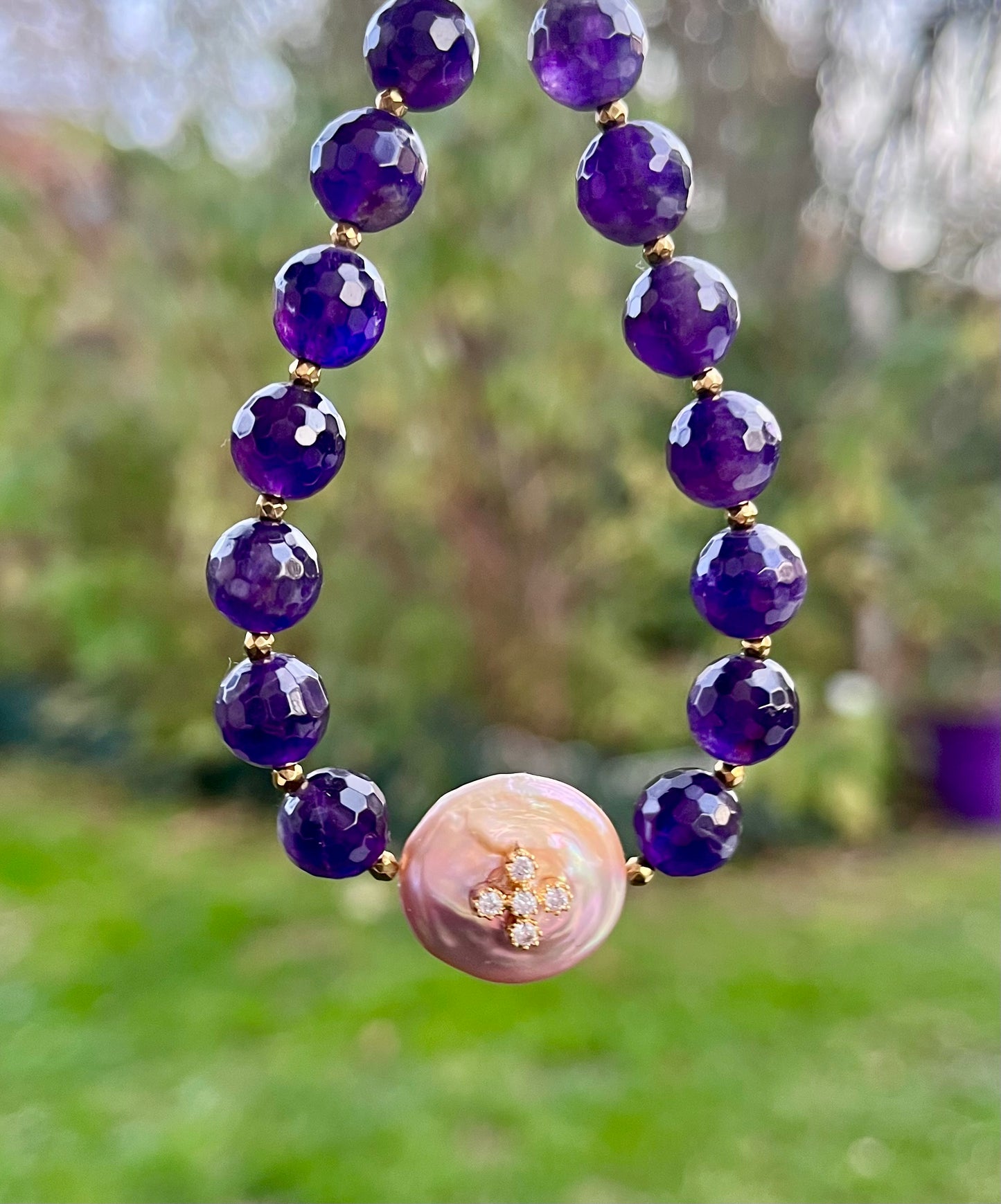 Bracelet Améthyste et Perle d’eau douce