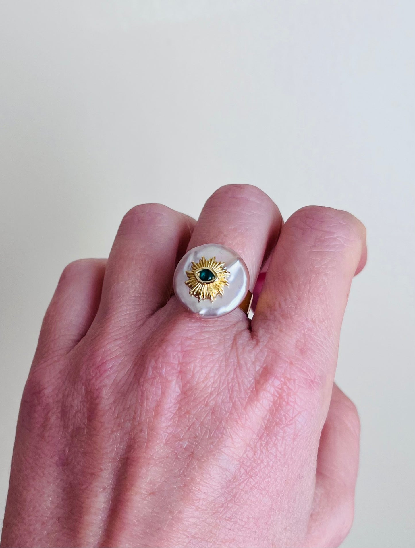 Bague Amulette Perle d’eau douce