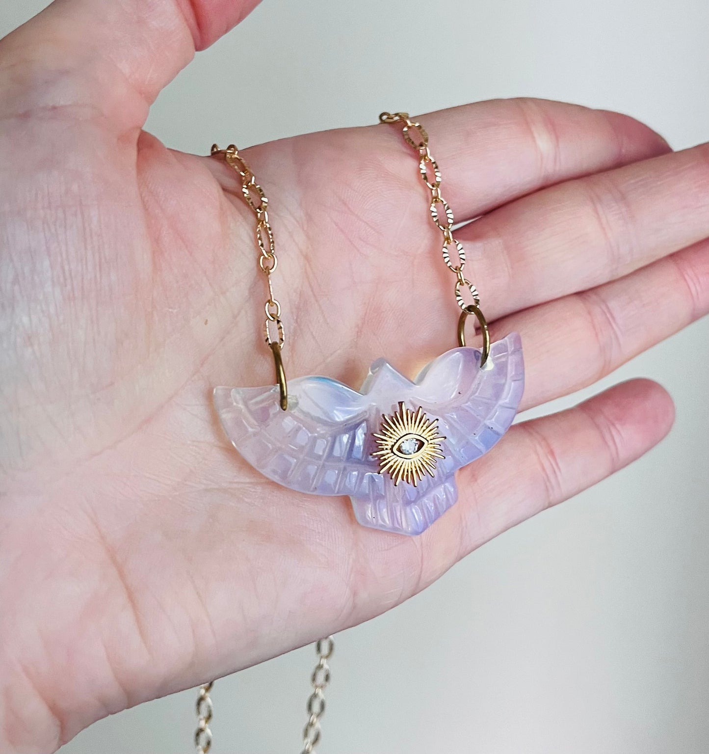 Sautoir Talisman Phœnix Opalite