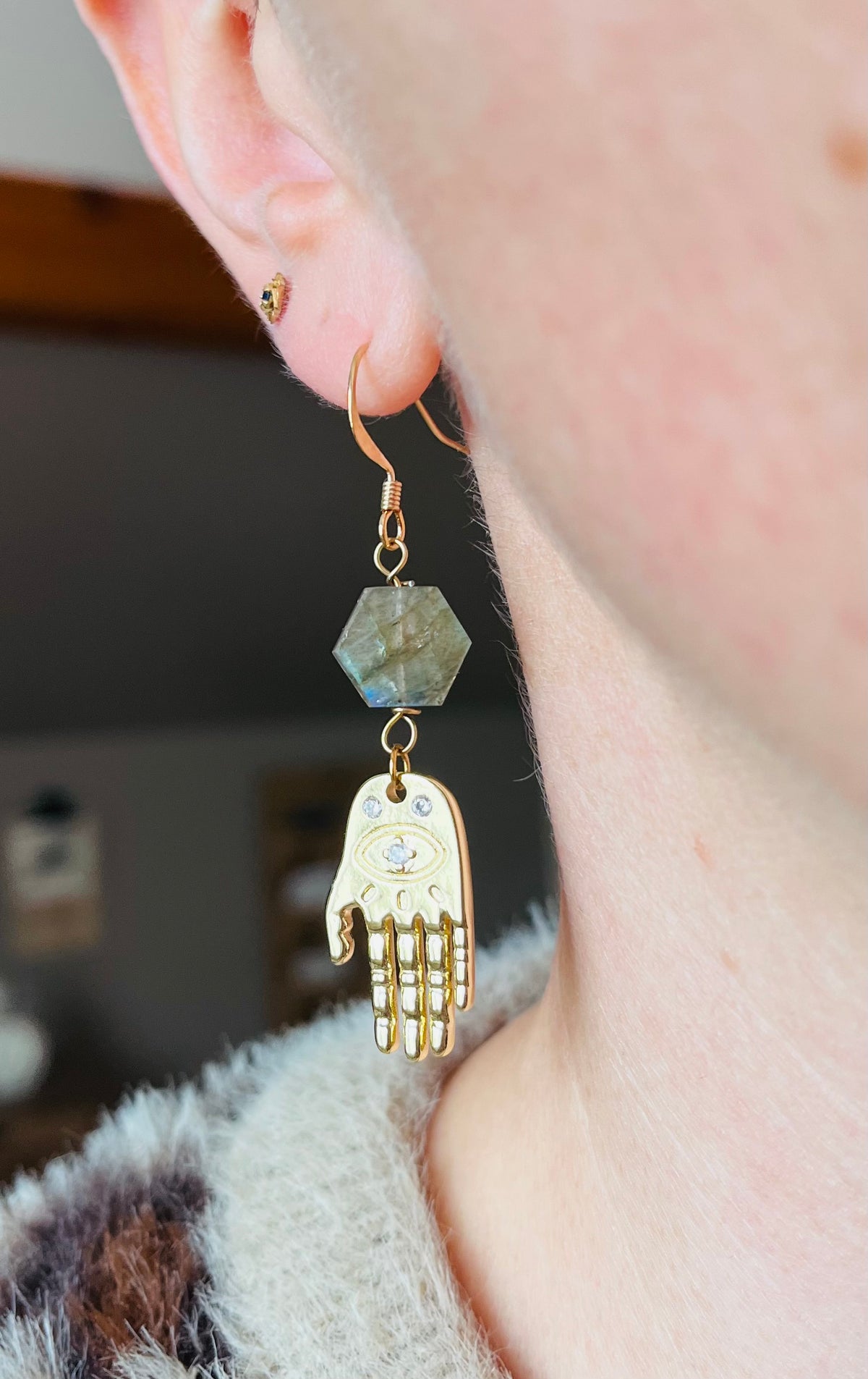 Boucles d’oreilles Labradorite