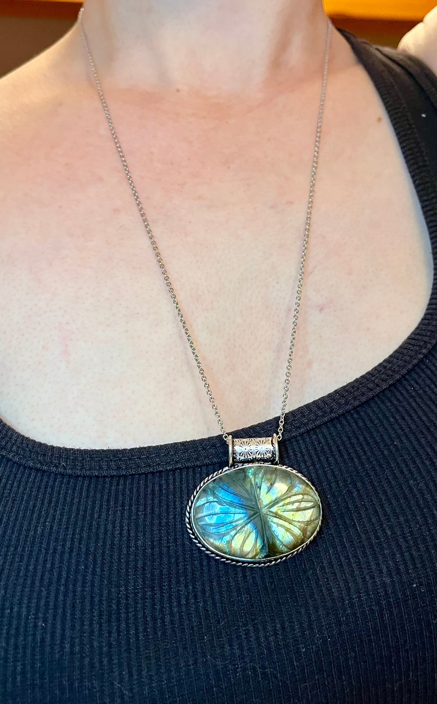 Collier sautoir Labradorite