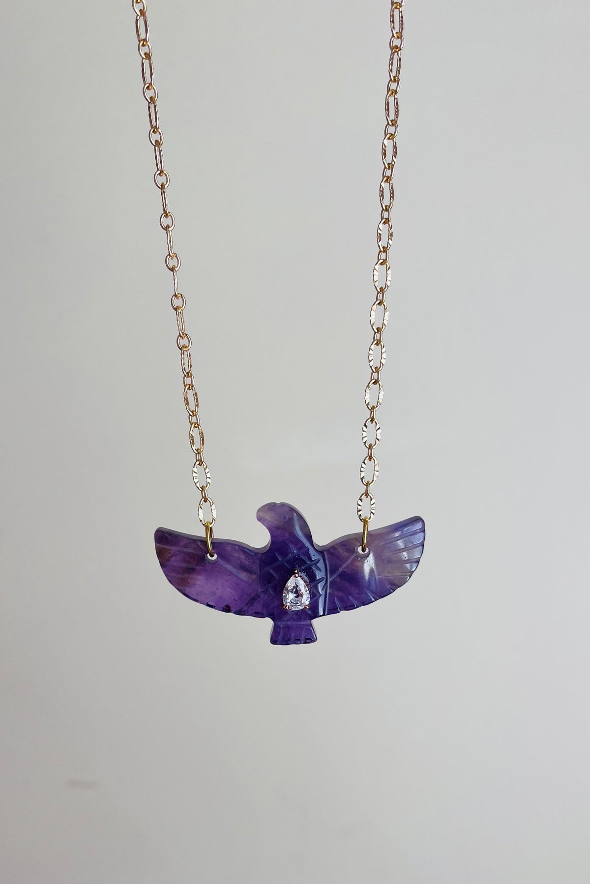 Collier sautoir phœnix Améthyste