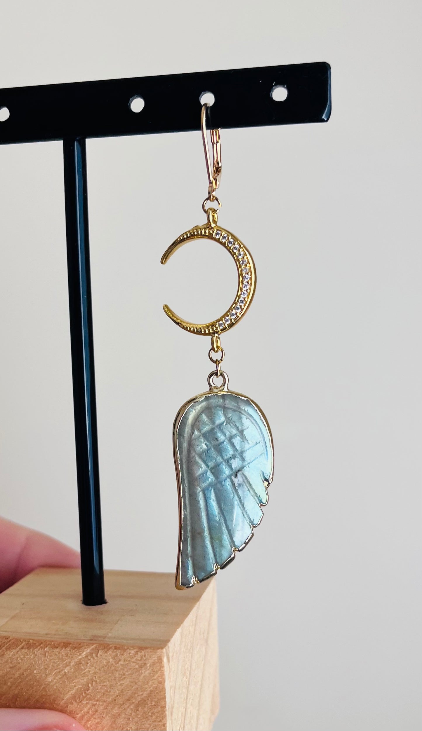 Mono boucle aile Labradorite