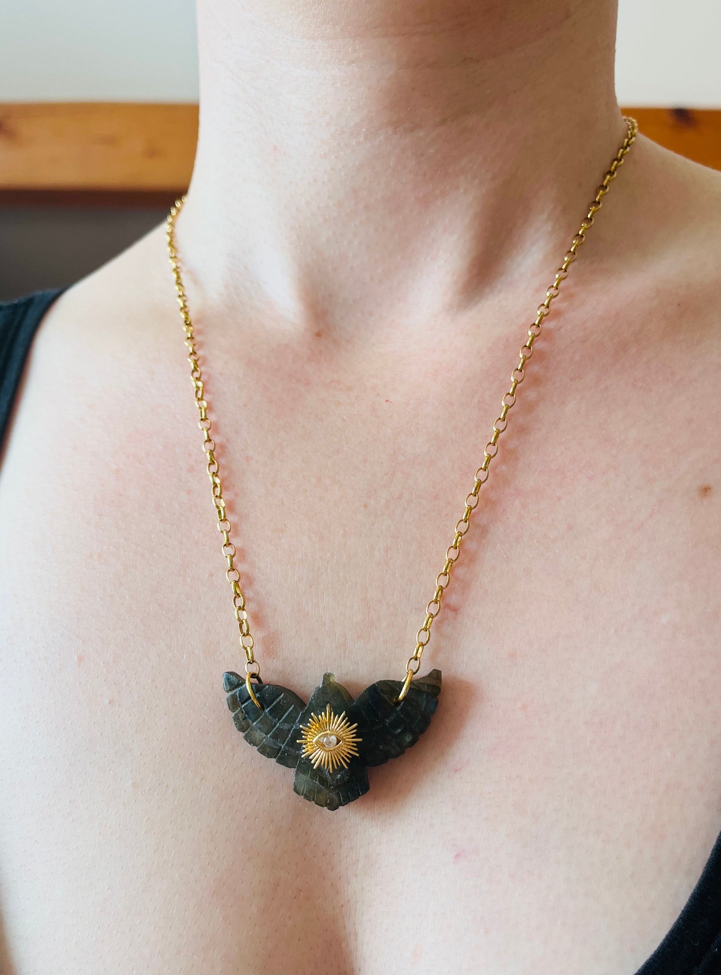 Sautoir phœnix Labradorite