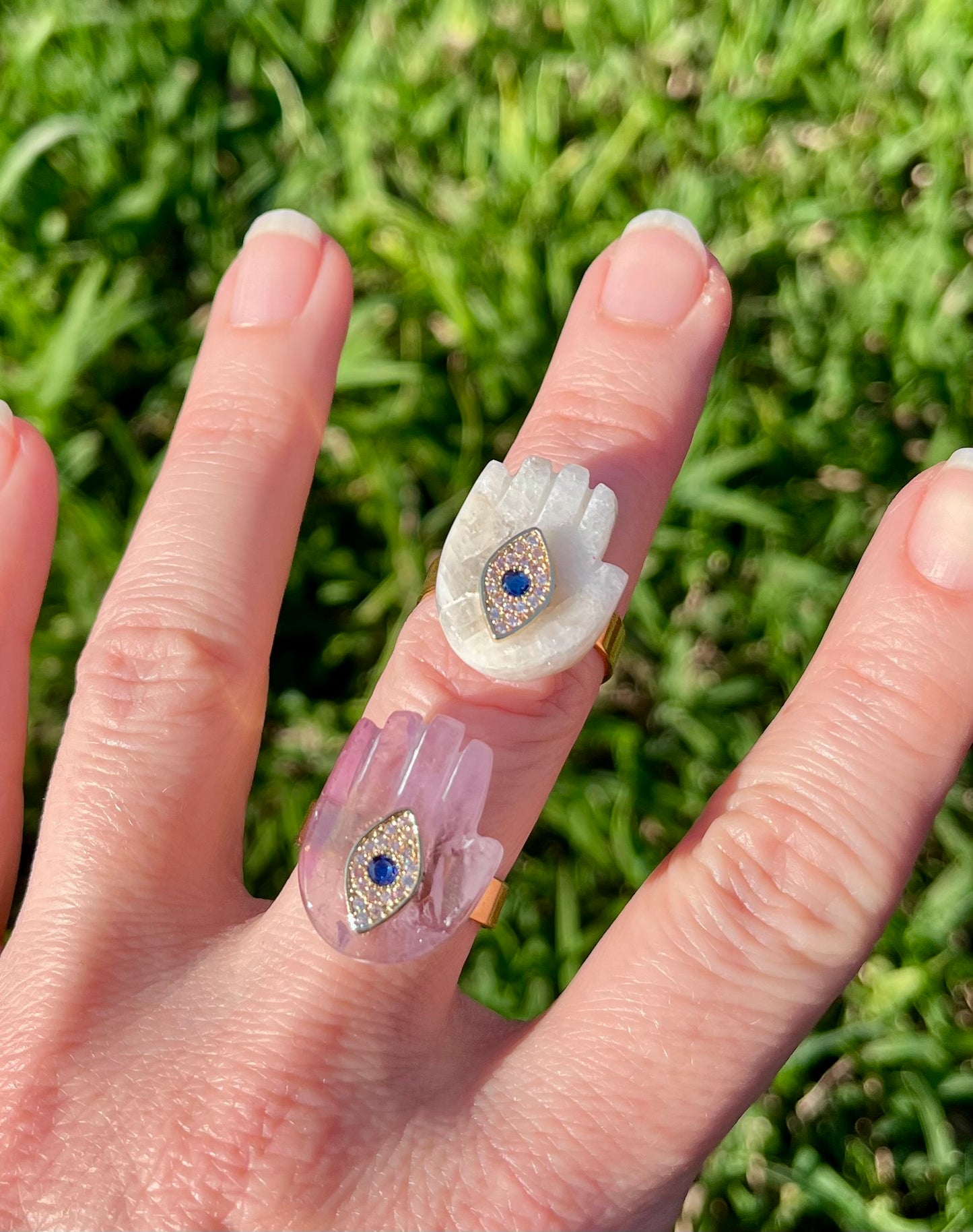 Bague main protectrice Améthyste