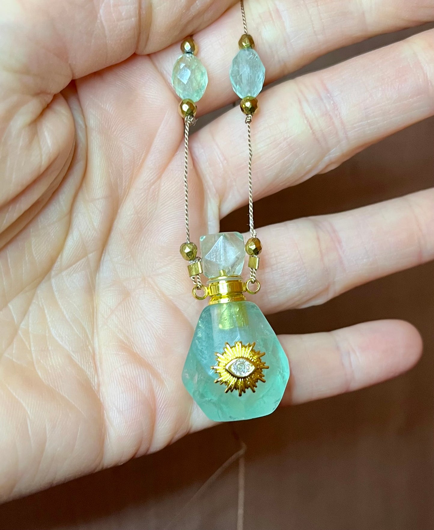 Collier fiole Fluorite