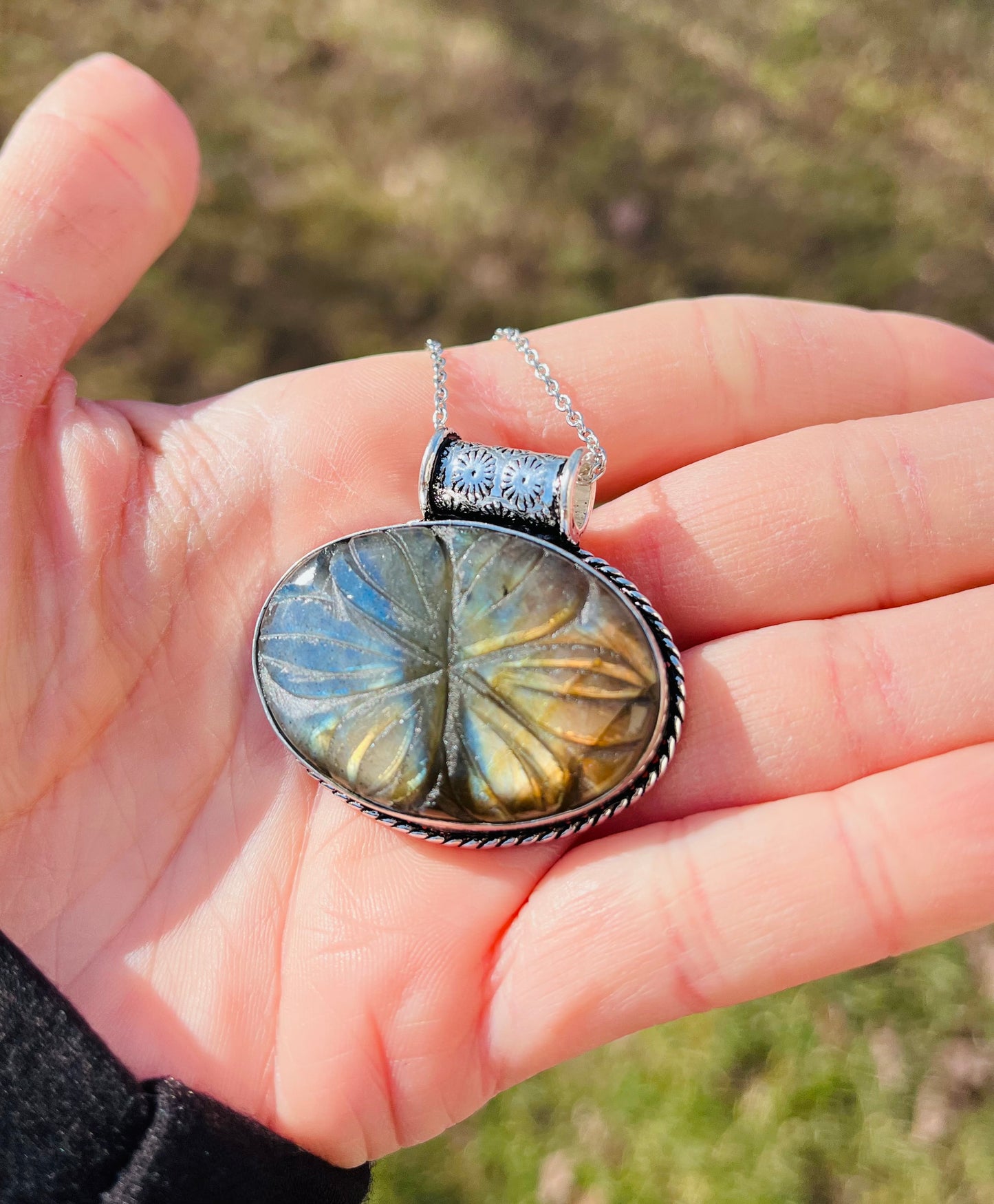 Collier sautoir Labradorite