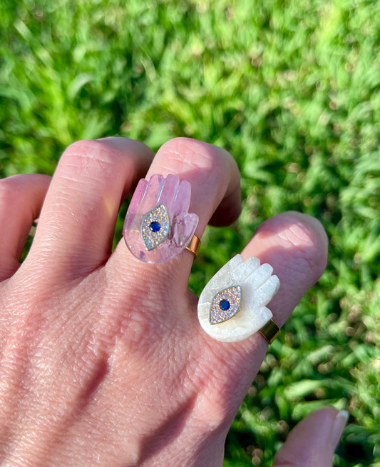 Bague main protectrice Améthyste