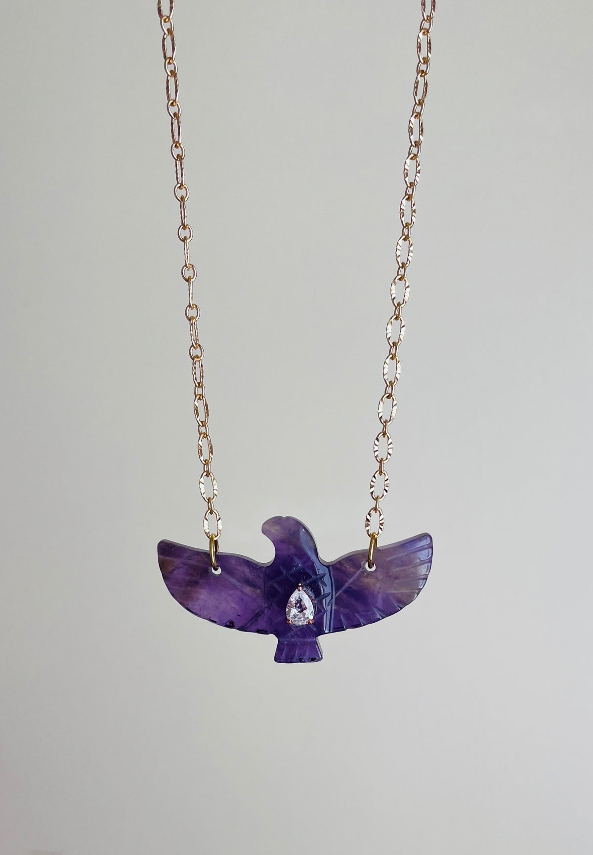 Collier sautoir phœnix Améthyste