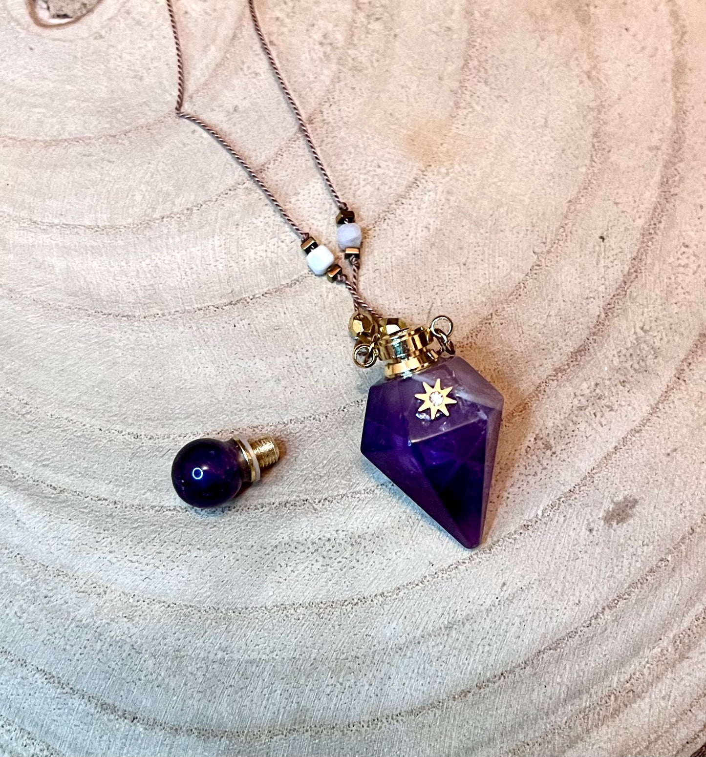 Collier fiole Améthyste