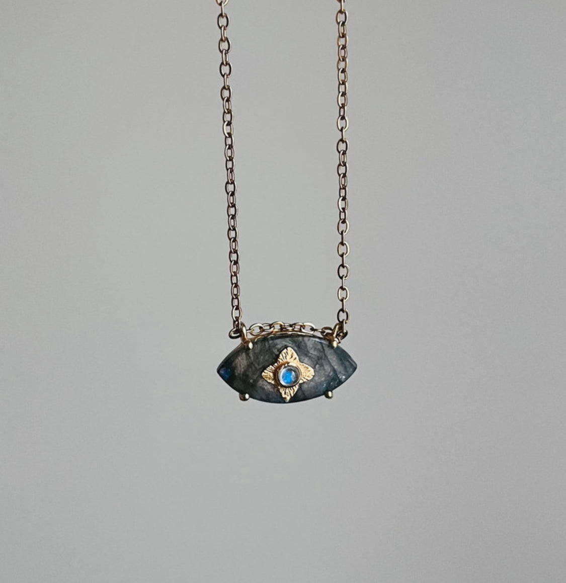 Collier talisman œil protecteur Labradorite