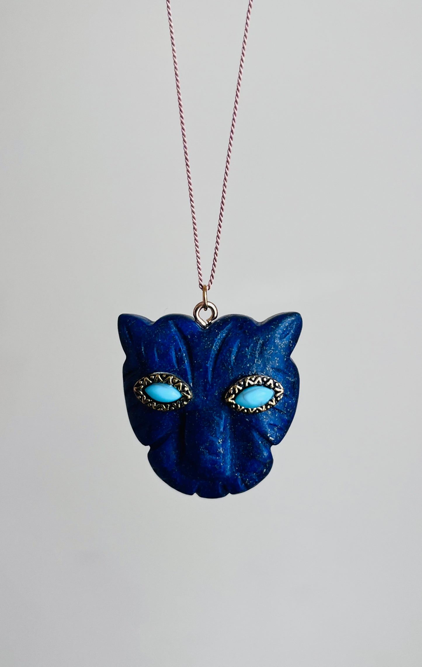 Collier sautoir talisman tigre Lapis-lazuli