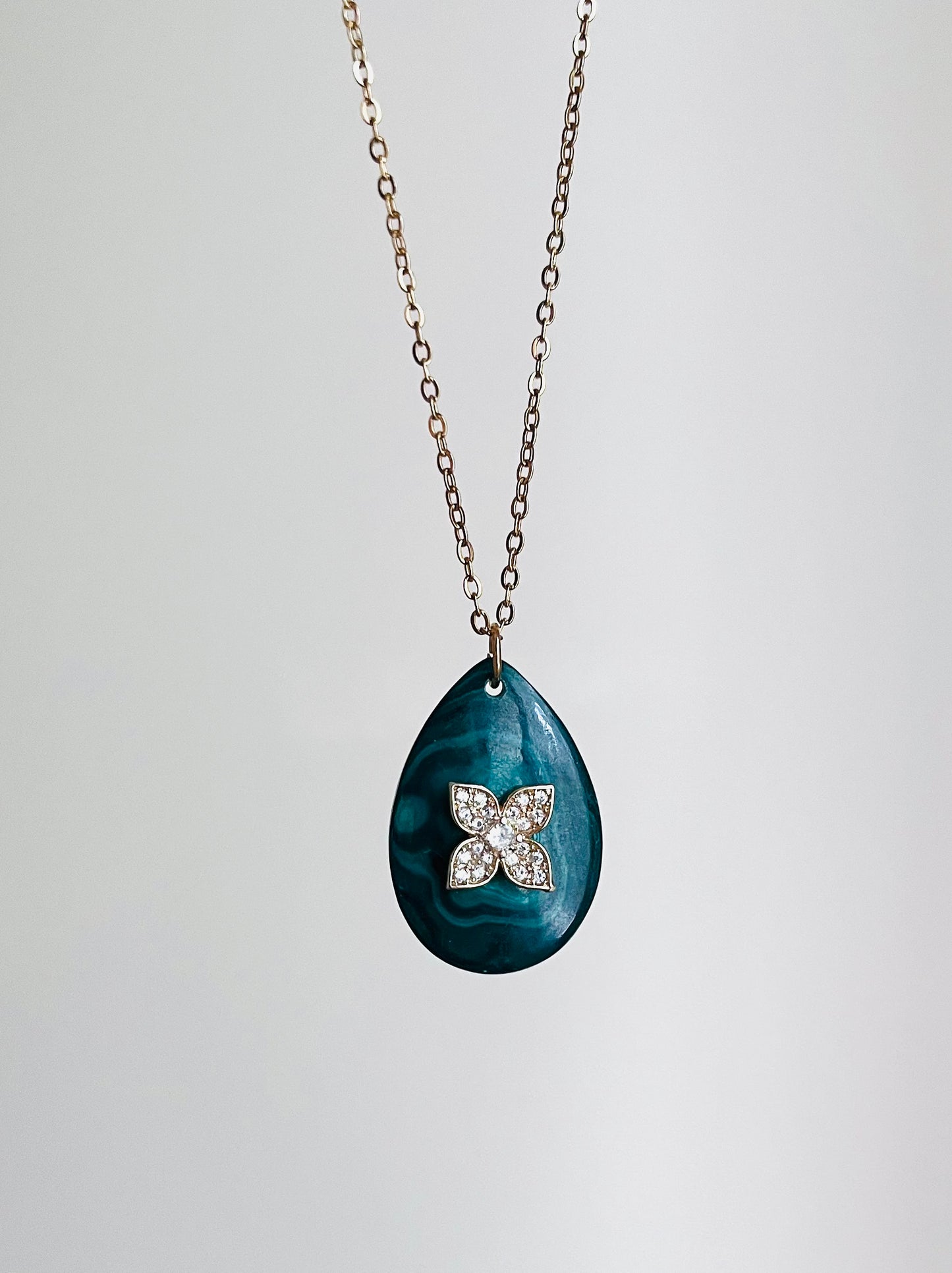 Collier sautoir Malachite