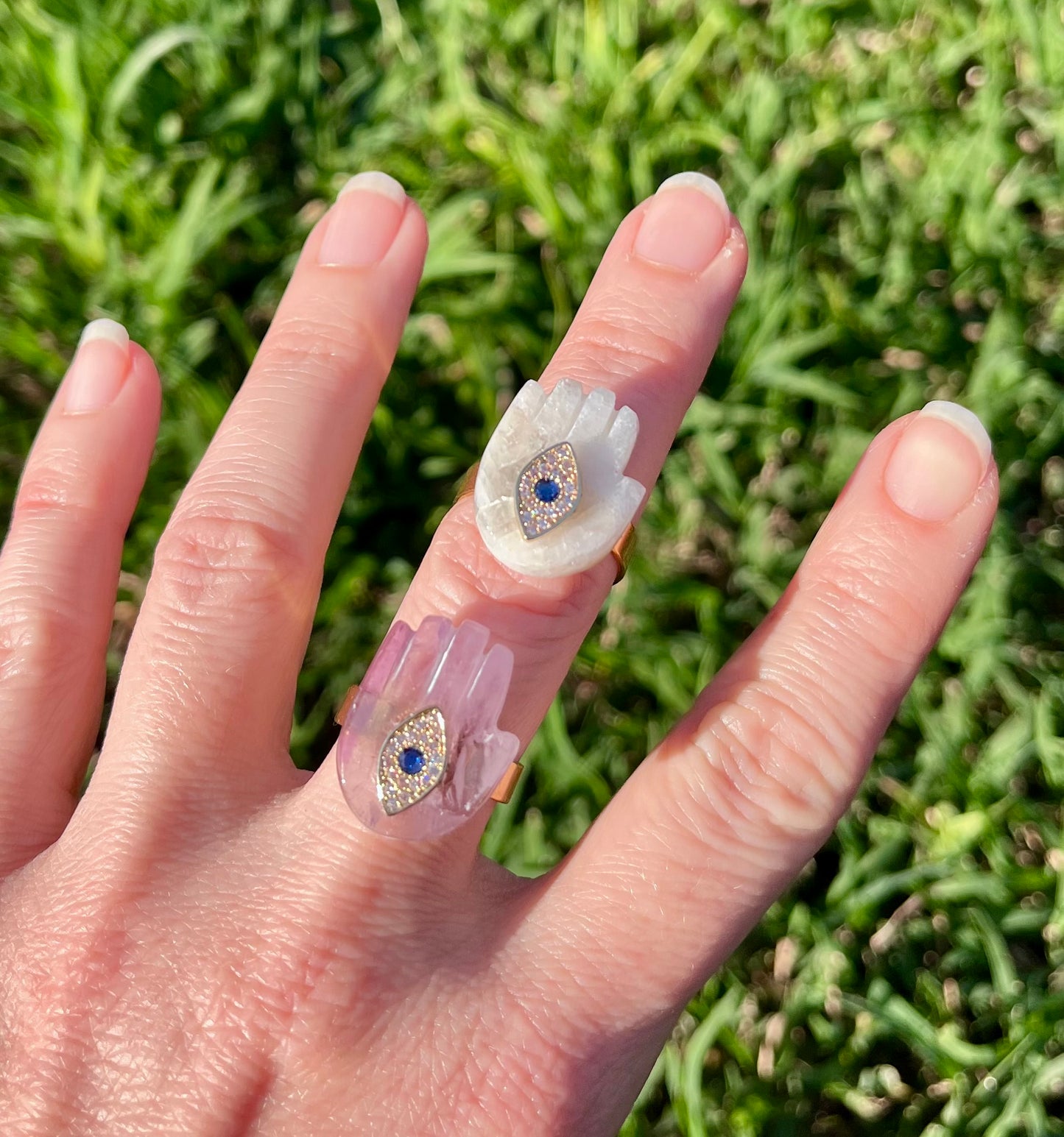 Bague main protectrice Améthyste