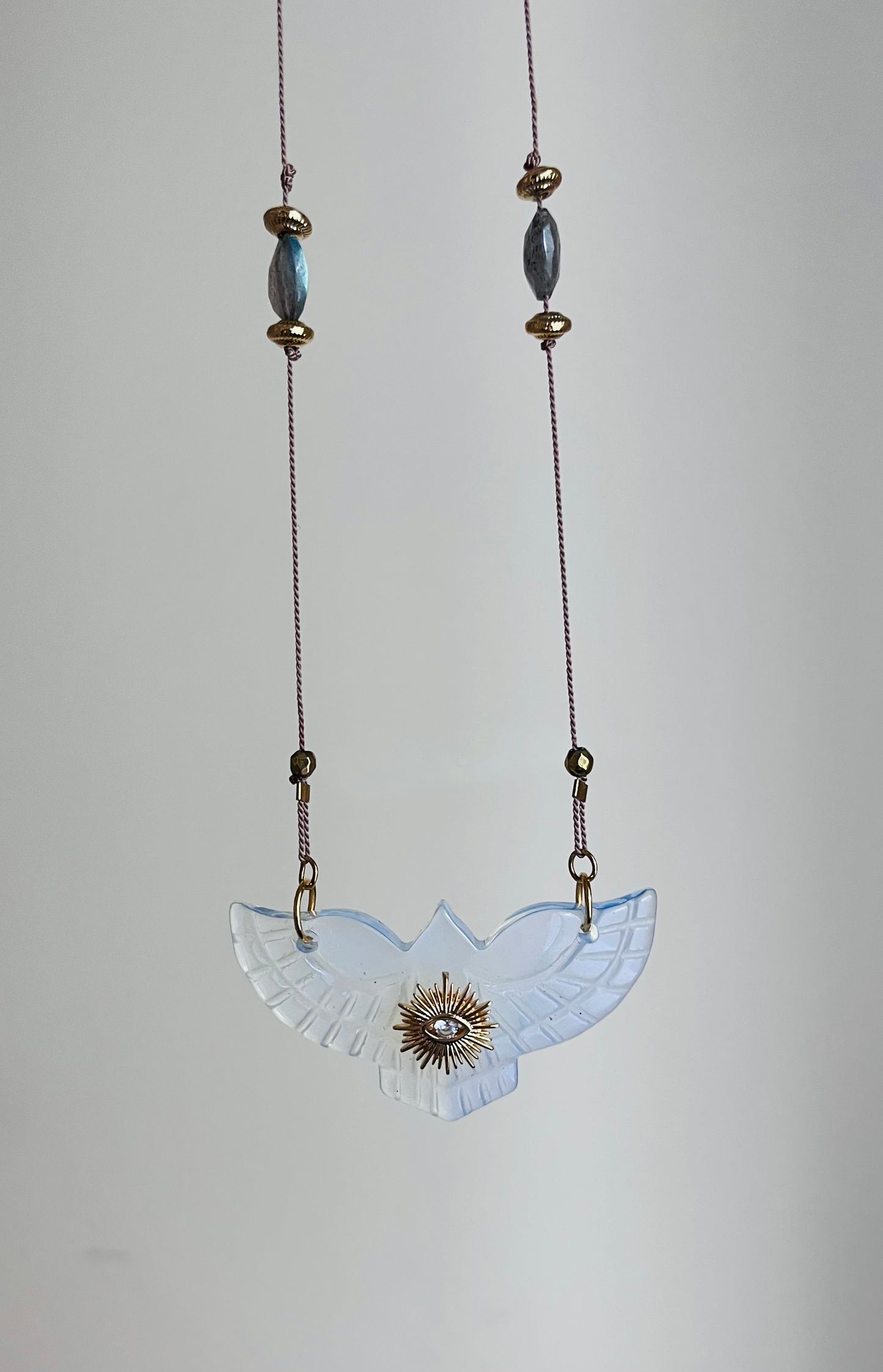 Collier sautoir phœnix Opalite