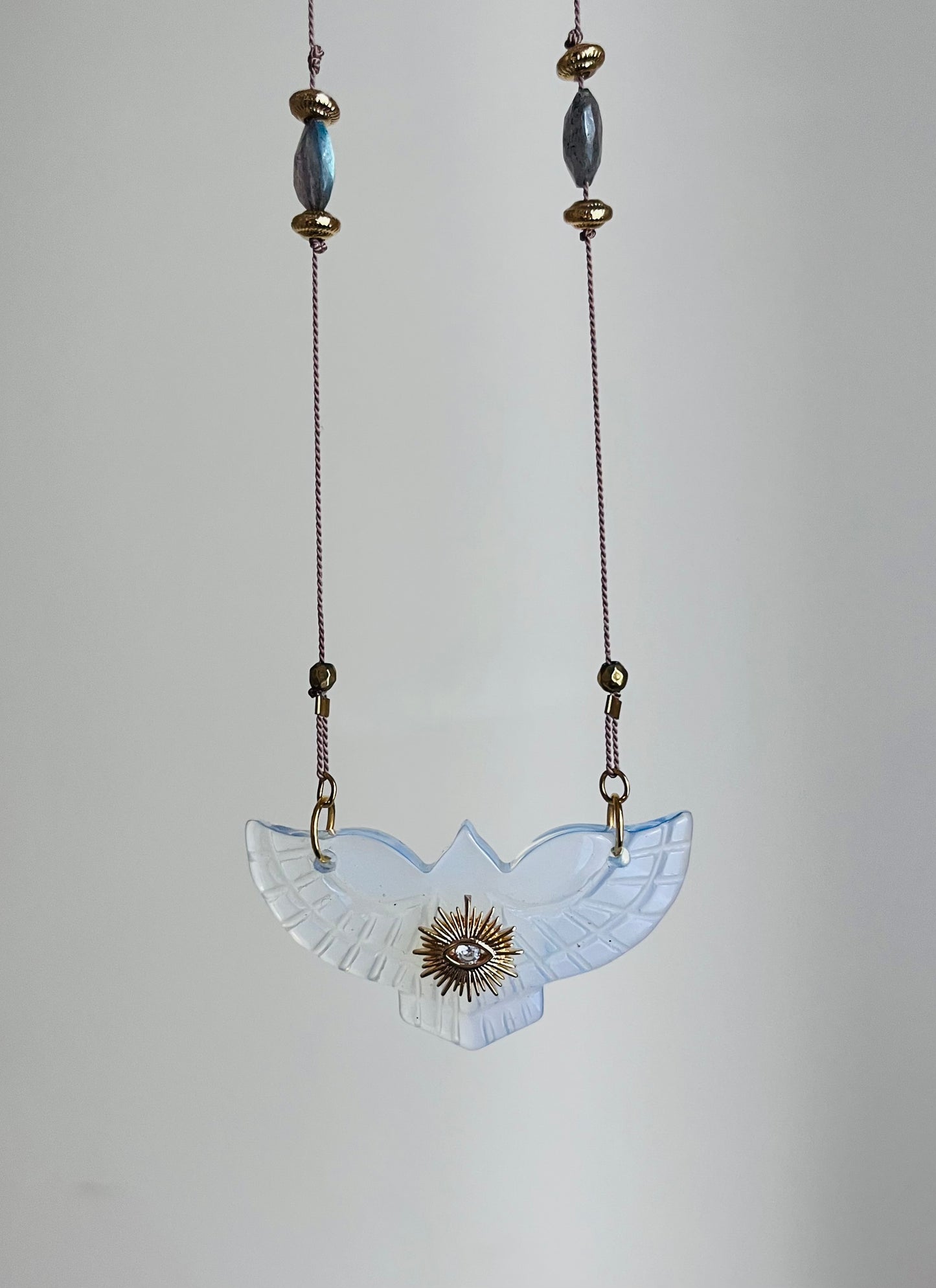 Collier sautoir phœnix Opalite