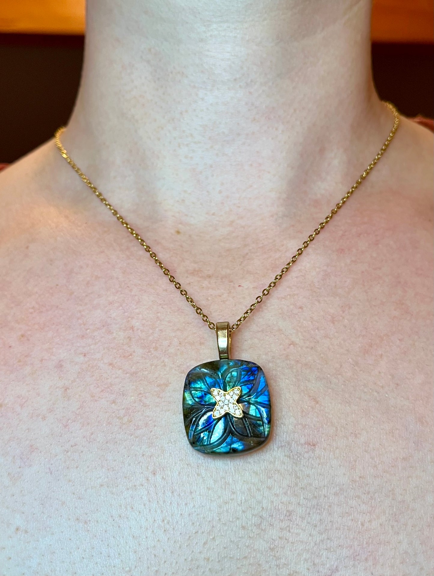 Collier talisman protecteur Labradorite - Éloignement des énergies négatives