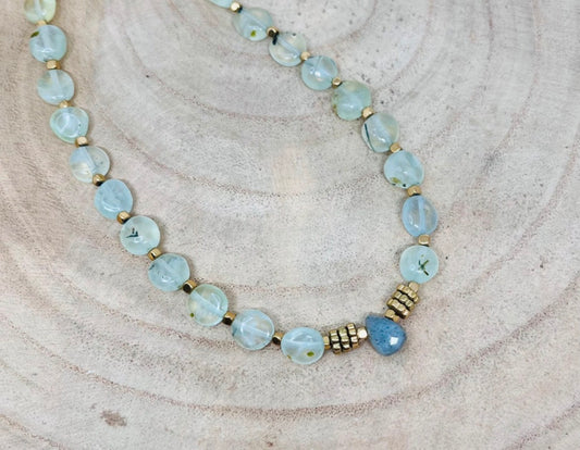 Collier Préhnite et Labradorite